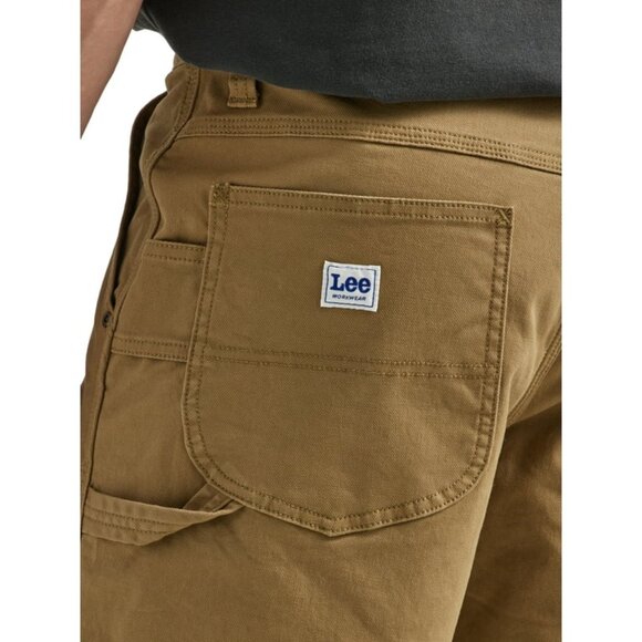 Lee Men's Legendary Workwear Loose Fit Carpenter Jeans (Size 42x32) Dark Khaki - Picture 1 of 4